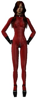The Sims 2 female adult latexcat high heels red front Download