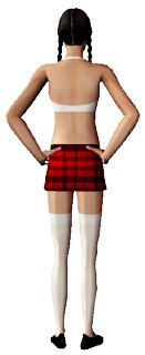 The Sims 2 female adult school red back Download