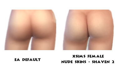 xSIMS The Sims 4 Default and Nude Skin Comparison Download