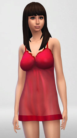 The Sims Chemise Transparent Red 2 Download