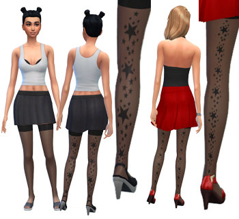 xSIMS Black Star Stockings Download