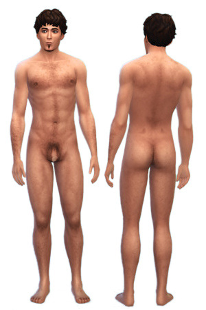 xSIMS News The Sims 4 Male Nude Skin Hairy 1