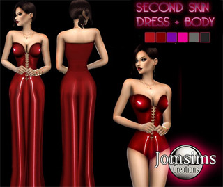 xSIMS Web Find The Sims 4 Second Skin Dress and Body na