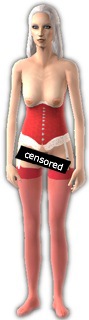 The Sims fe u victorian underbreast corset red with white 1 1 Download