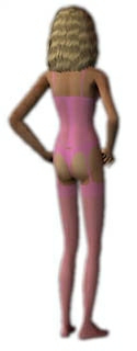 The Sims 2 - female teen suspender corset pink -front- -back- Download