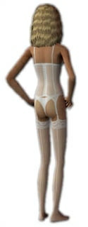 The Sims 2 - female teen suspender corset white -back- Download