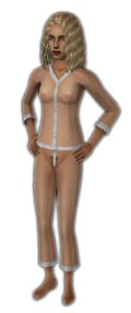 The Sims 2 - female teen pj white transparent -front- Download