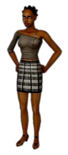 The Sims 2 - female adult skirt transparent top sexy -front- Download