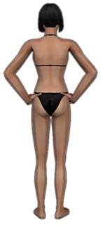 The Sims 2 - female adult swimsuit black -front- Download