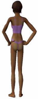 The Sims 2 - female adult bustier set slim body lilac -back- Download