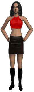 The Sims 2 - female adult top shirt red -front- Download