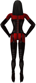 The Sims 2 - female adult sm dominatrix latex with plateau heel -back- Download
